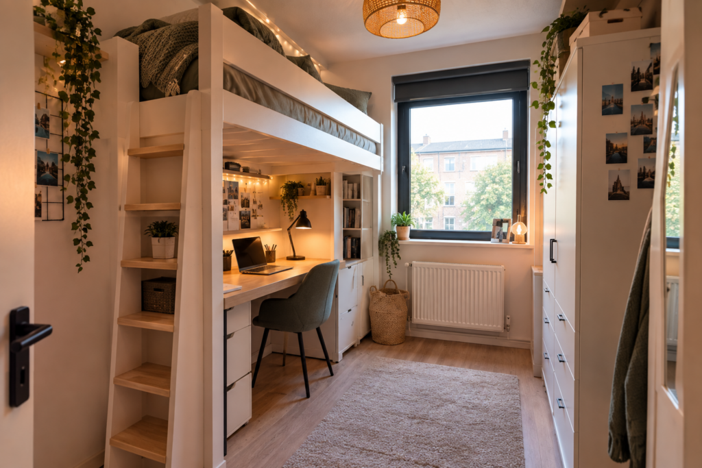 Kleine studentenkamer